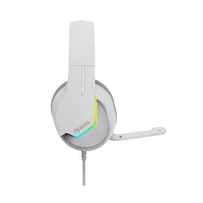 MARVO H8618 RGB WH SLUŠALKE BELE BARVE