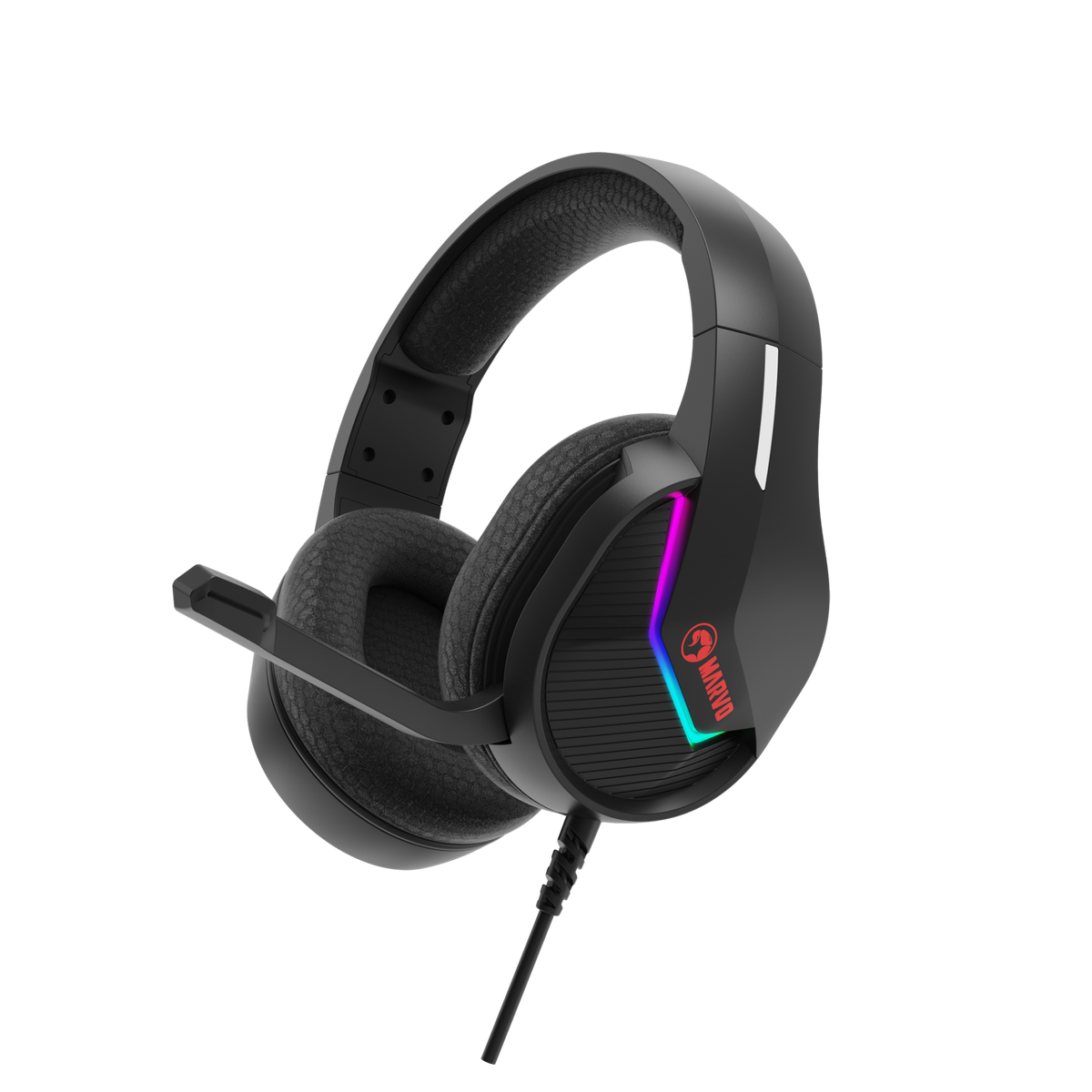 MARVO H8618 RGB BK SLUŠALKE ČRNE BARVE