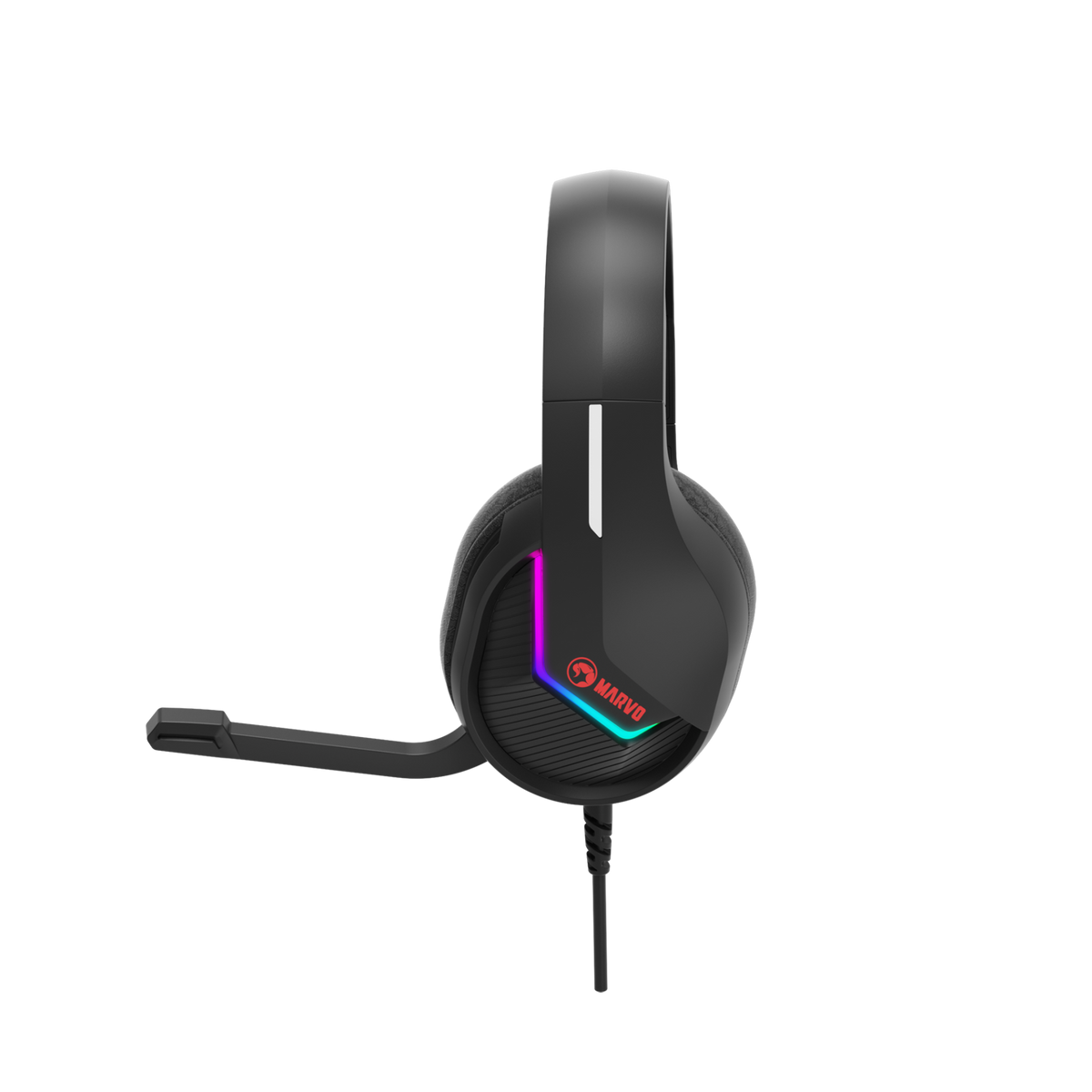 MARVO H8618 RGB BK SLUŠALKE ČRNE BARVE