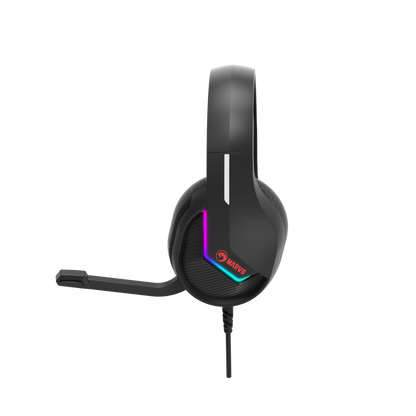 MARVO H8618 RGB BK SLUŠALKE ČRNE BARVE