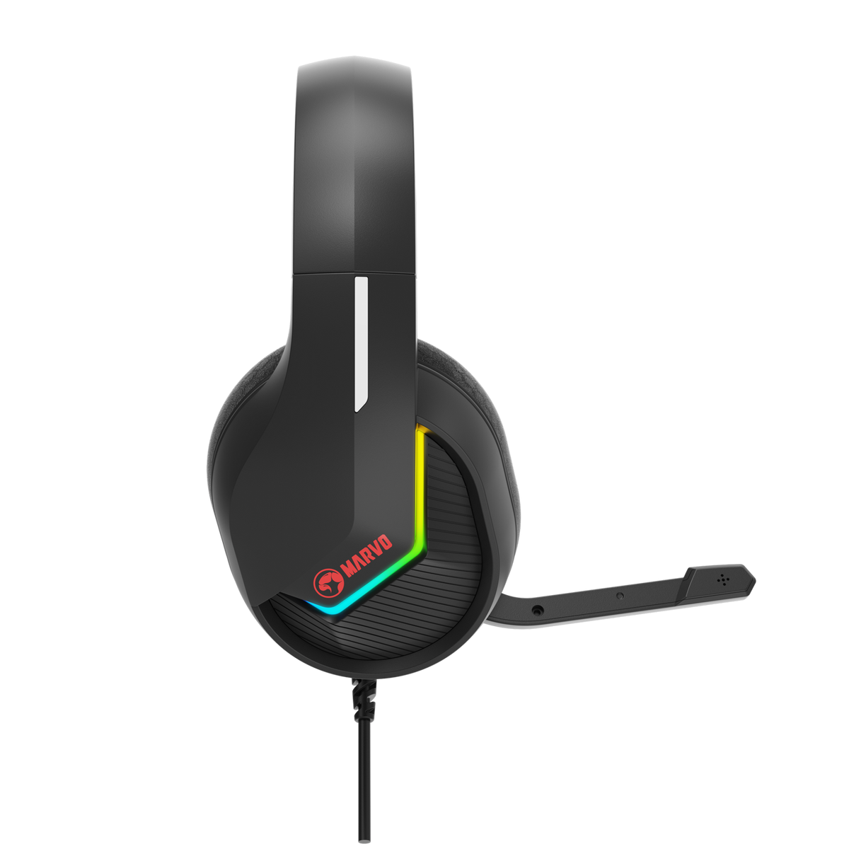 MARVO H8618 RGB BK SLUŠALKE ČRNE BARVE