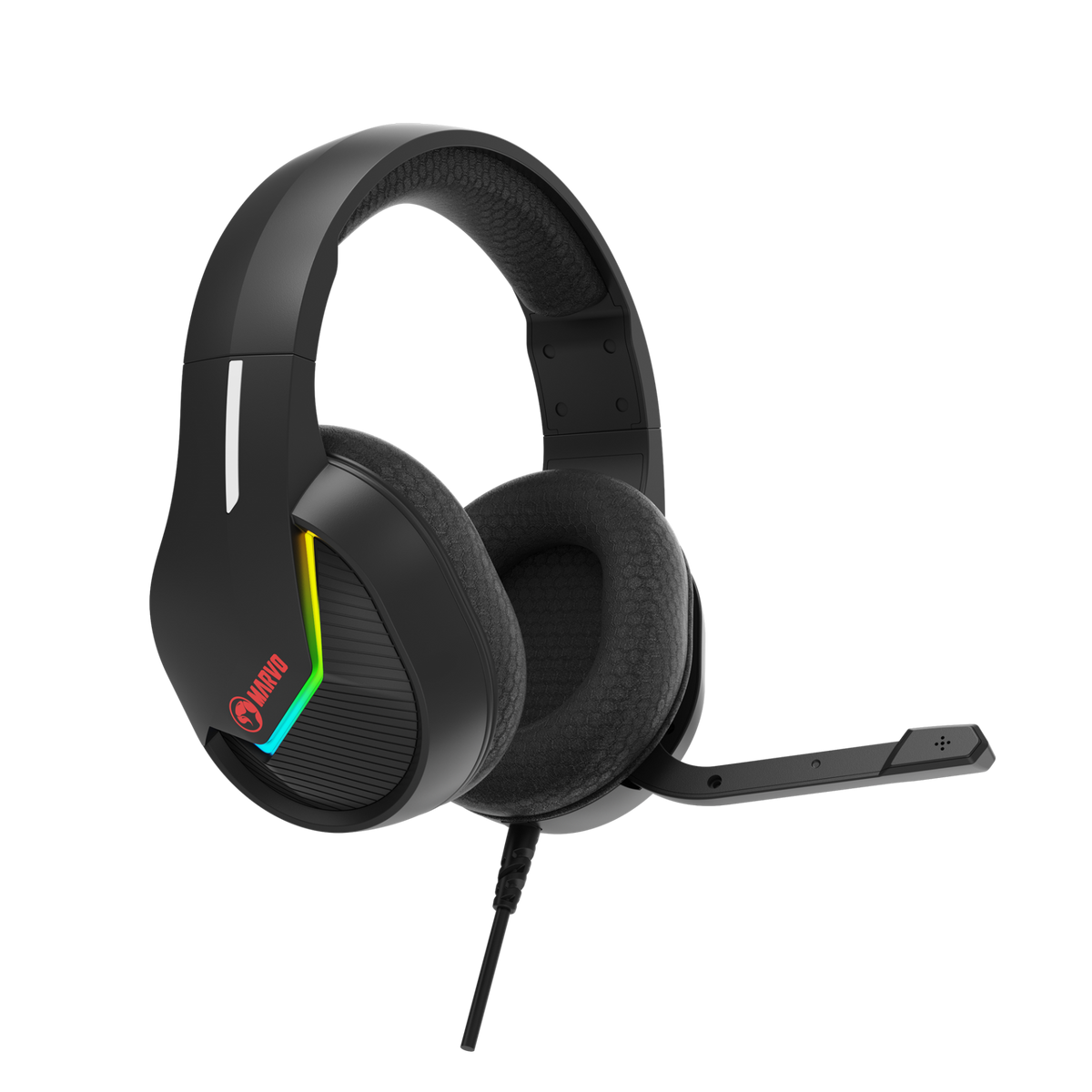 MARVO H8618 RGB BK SLUŠALKE ČRNE BARVE