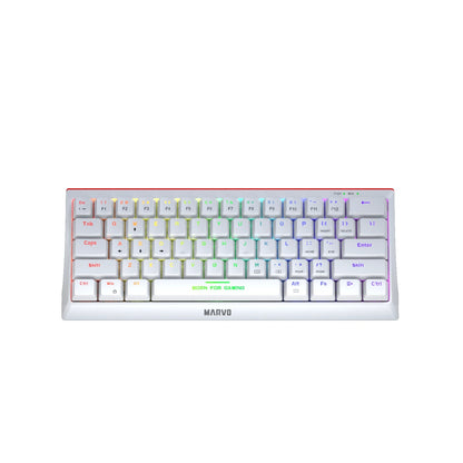 MARVO KG962G WH EN-R HECATE 61R mehanska tipkovnica bele barve