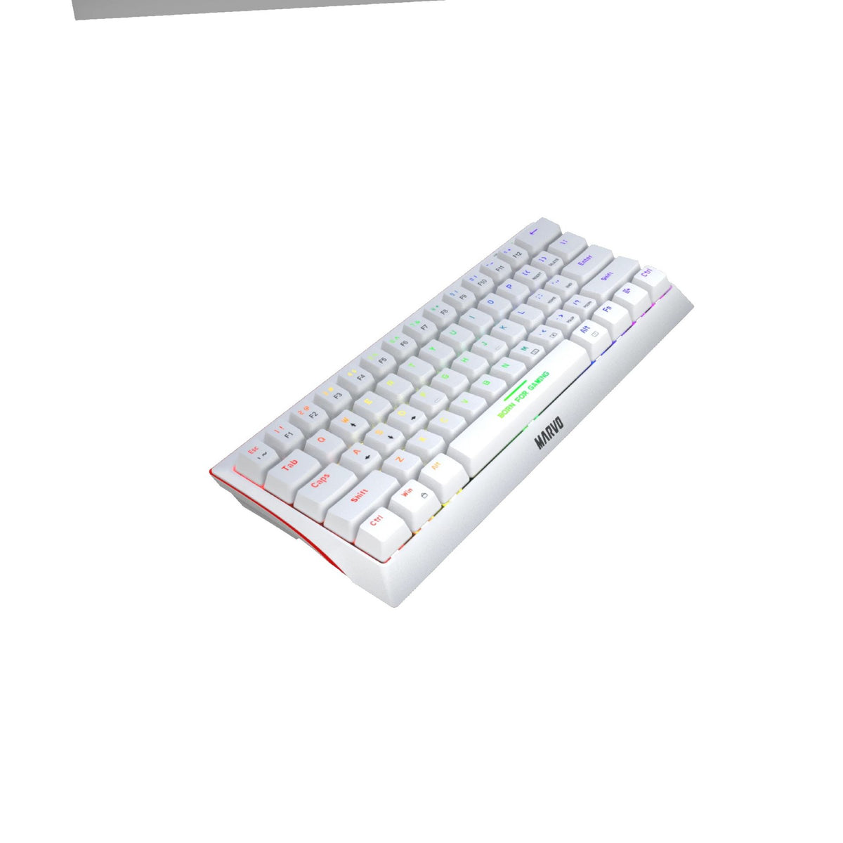 MARVO KG962G WH EN-R HECATE 61R mehanska tipkovnica bele barve
