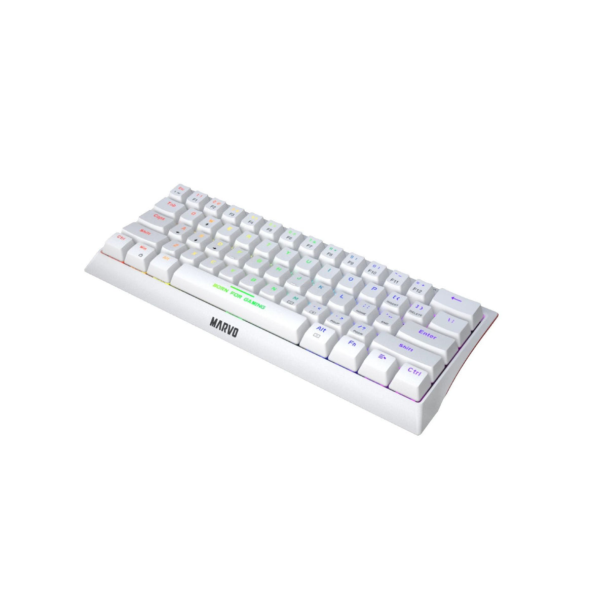 MARVO KG962G WH EN-R HECATE 61R mehanska tipkovnica bele barve