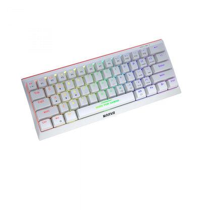 MARVO KG962G WH EN-R HECATE 61R mehanska tipkovnica bele barve