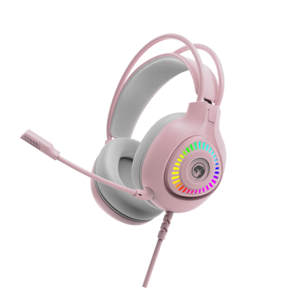MARVO H8325 RGB PK ŽIČNE SLUŠALKE ROZA BARVE