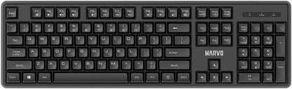 MARVO OFFICE WS005 HR WH brezžični komplet tipkovnice in miške črne barve - SLO/HR LAYOUT