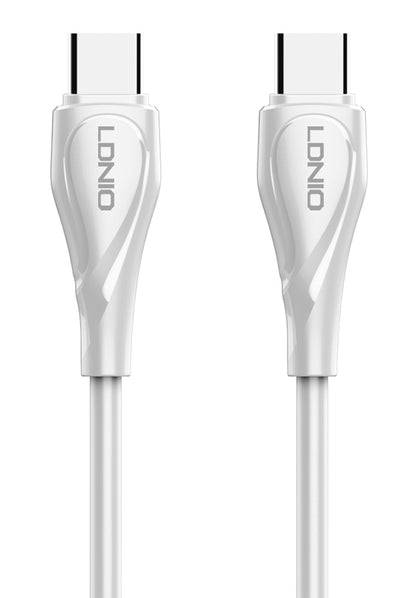 LDNIO CHARGING DATA CABLE (C-C) 65W 1M WHITE LC611C