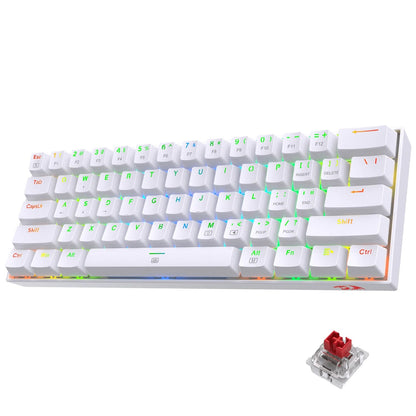 REDRAGON DRAGONBORN K630 RGB MEHANSKA TIPKOVNICA BELA, RDEČA STIKALA