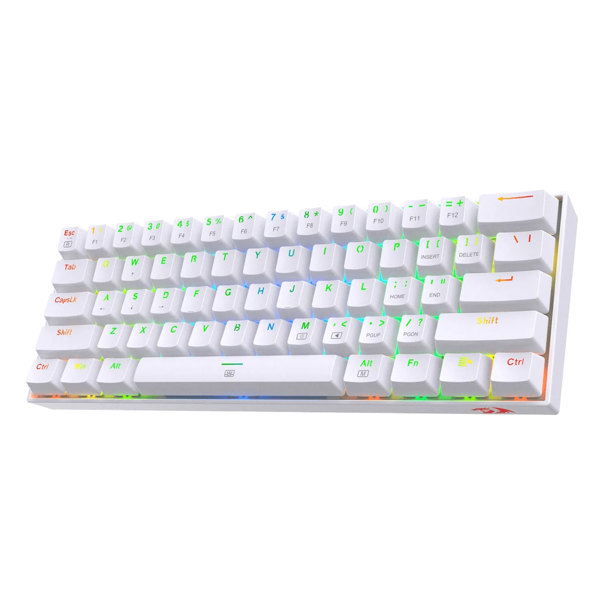 REDRAGON DRAGONBORN K630 RGB MEHANSKA TIPKOVNICA BELA, RDEČA STIKALA