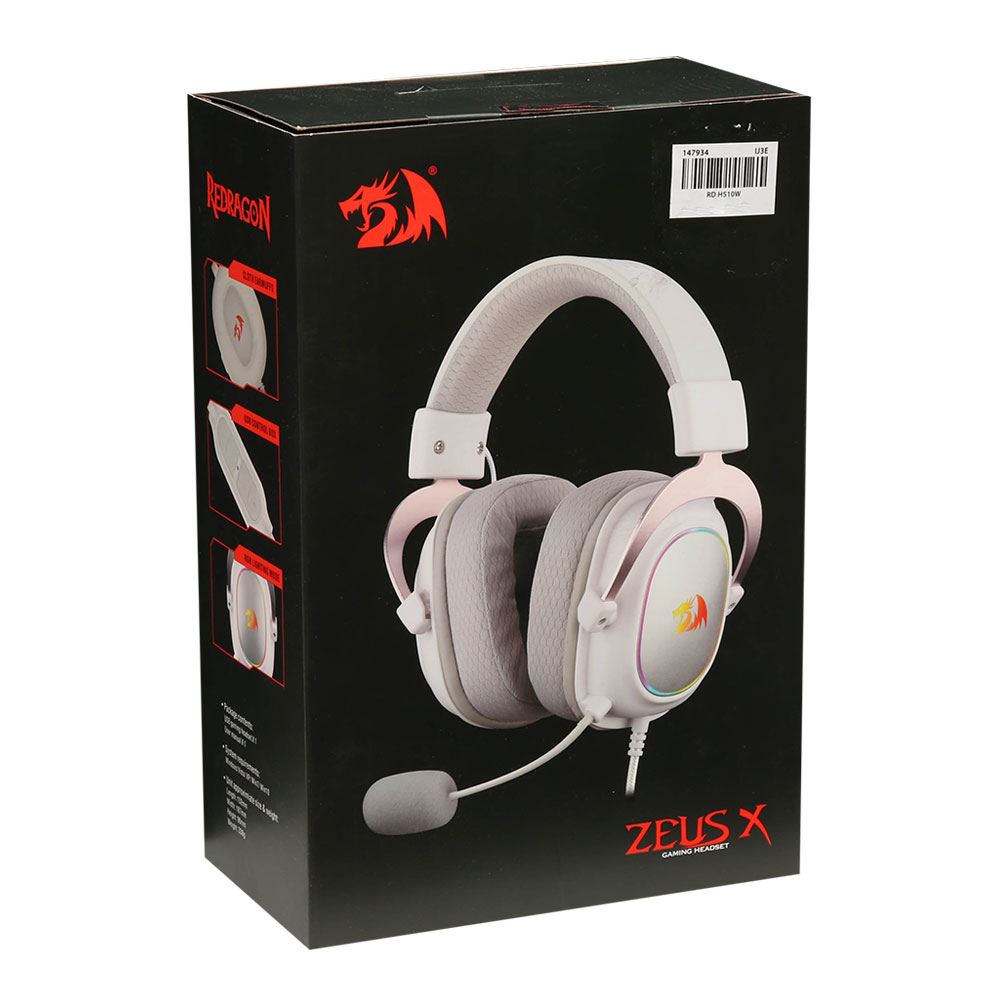 REDRAGON ZEUS-X GAMING SLUŠALKE - BELE