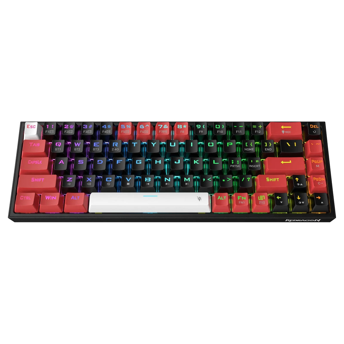REDRAGON CASTOR K631RGB PRO ŽIČNA/BREZŽIČNA/BT MEHANSKA TIPKOVNICA, RDEČA STIKALA