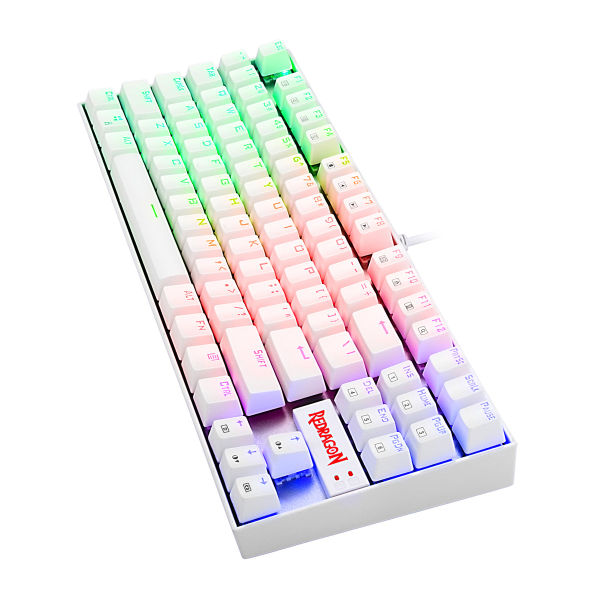 REDRAGON K552 KUMARA RGB GAMING MEHANSKA ŽIČNA TIPKOVNICA BELA - RDEČA STIKALA