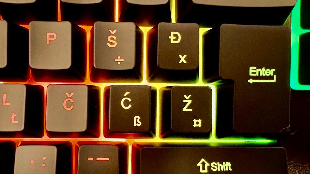 REDRAGON SHIVA K512 RGB TIPKOVNICA SLO/CRO, ČRNA