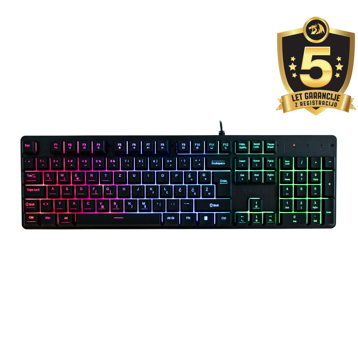 REDRAGON NETHERBANE K521 RGB TIPKOVNICA SLO/CRO