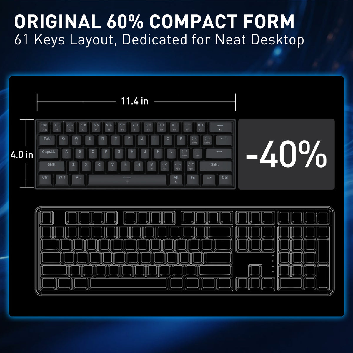REDRAGON FIZZ MAGNETIC K617RGB-M ŽIČNA TIPKOVNICA