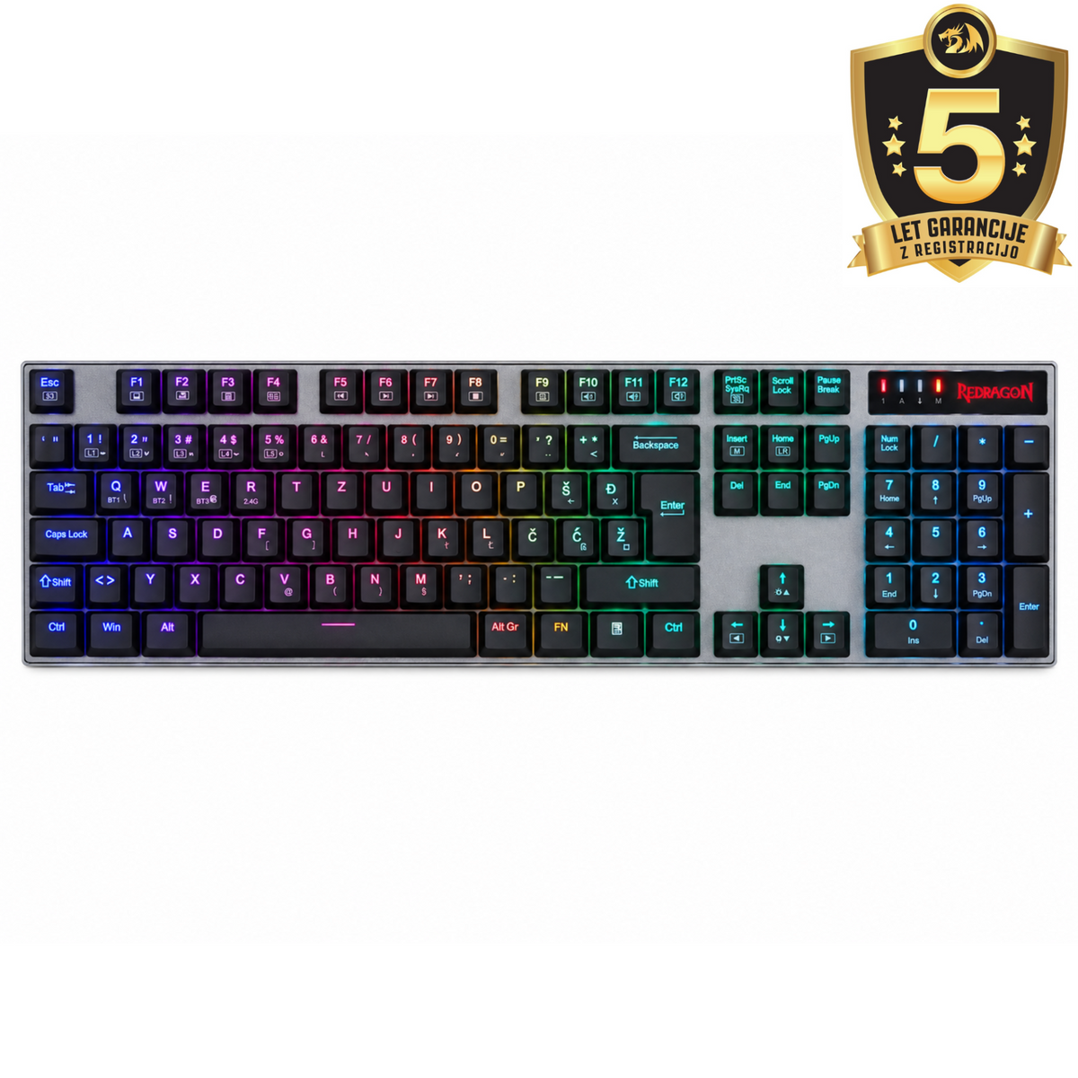 REDRAGON DHARMA K556 PRO BT/WIRELESS/WIRED RED SWITCH TIPKOVNICA SLO/CRO
