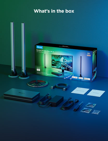 GOVEE Smart AI Sync Box Kit 2 PC LIGHTNING KIT 24-27
