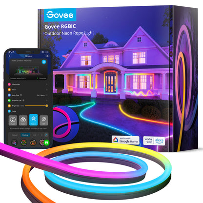 GOVEE RGBIC Outdoor Neon Rope Light 10m