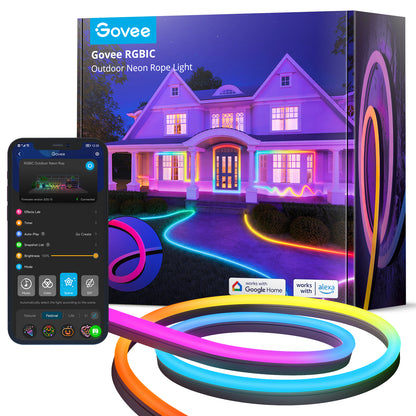 GOVEE RGBIC Outdoor Neon Rope Light 10m