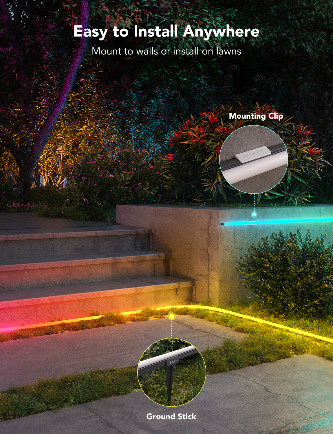 GOVEE RGBIC Outdoor Neon Rope Light 10m