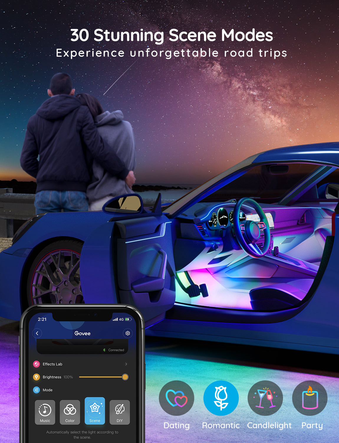 GOVEE Interior Car LED Strip Lights