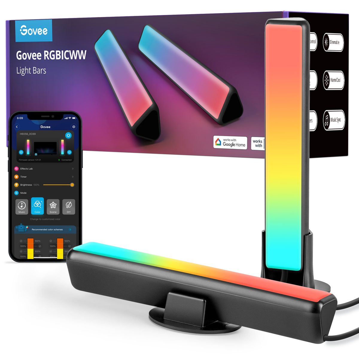 GOVEE RGBICWW Flow Plus Light Bars