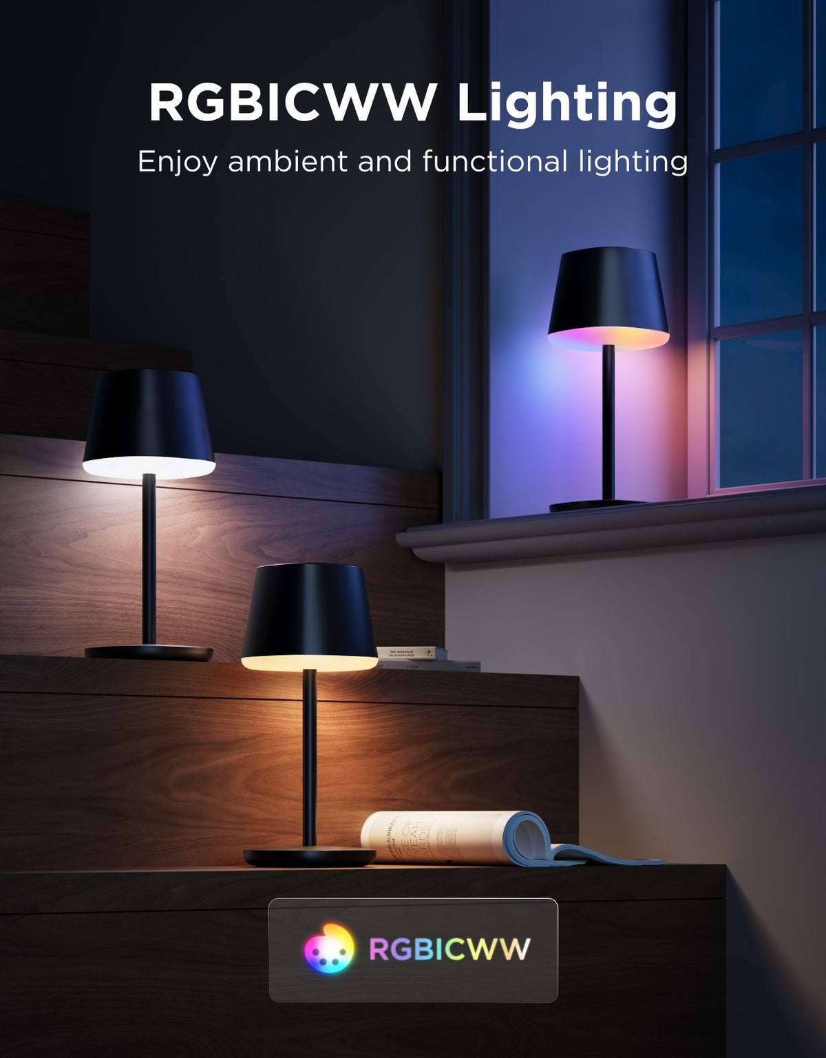 GOVEE TABLE LAMP WITH BATTERY