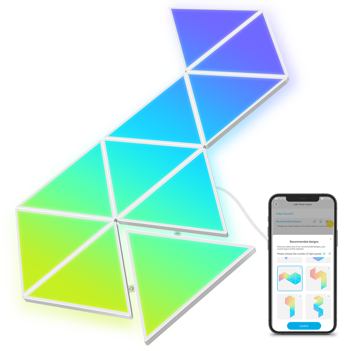 GOVEE Glide Triangle Light Panels 10 Pack