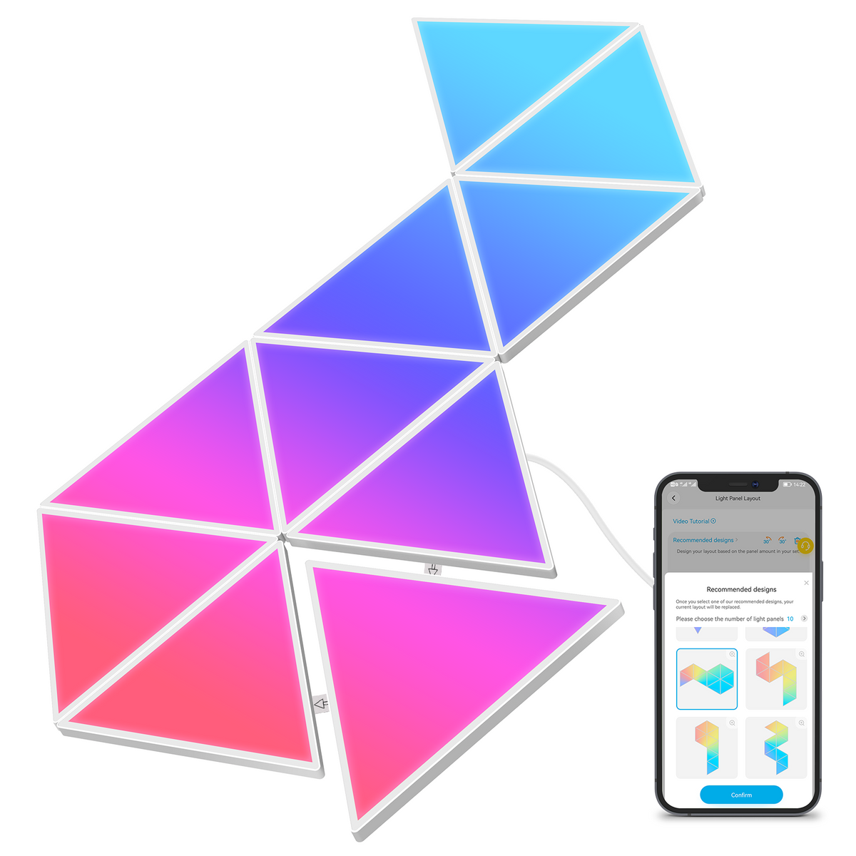GOVEE Glide Triangle Light Panels 10 Pack