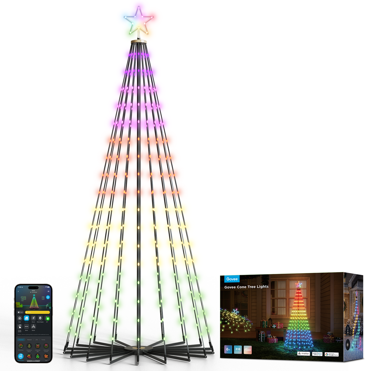 GOVEE Cone Tree Lights