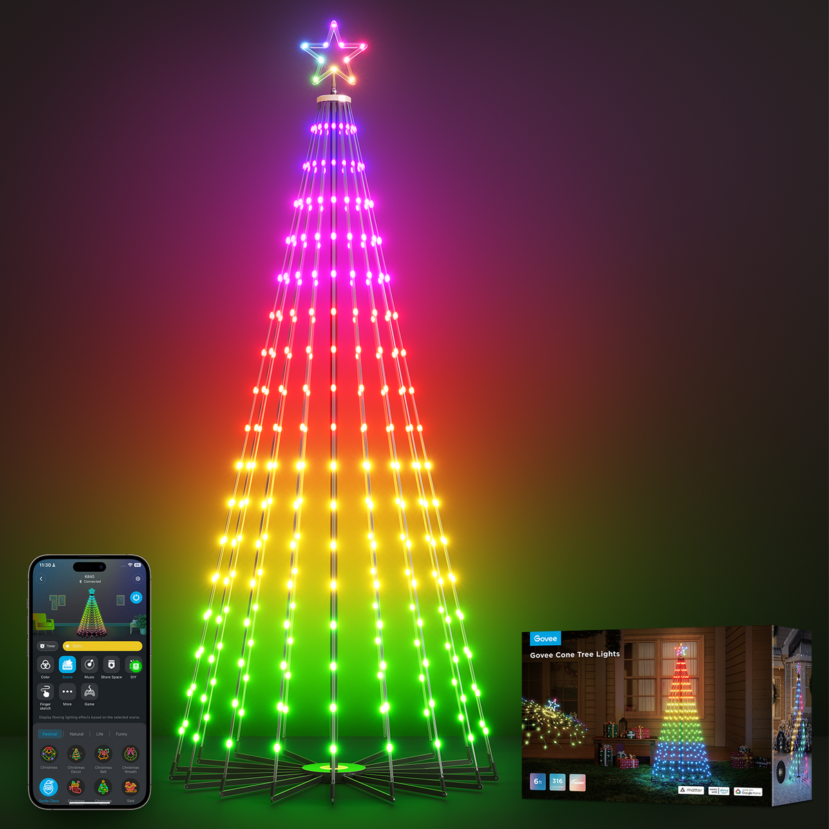 GOVEE Cone Tree Lights