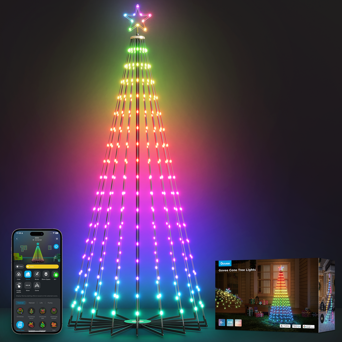 GOVEE Cone Tree Lights