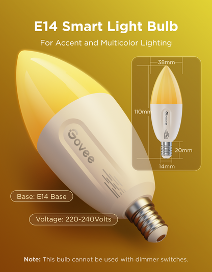 GOVEE RGBWW Smart LED Bulb E14 450LM 2 Pack