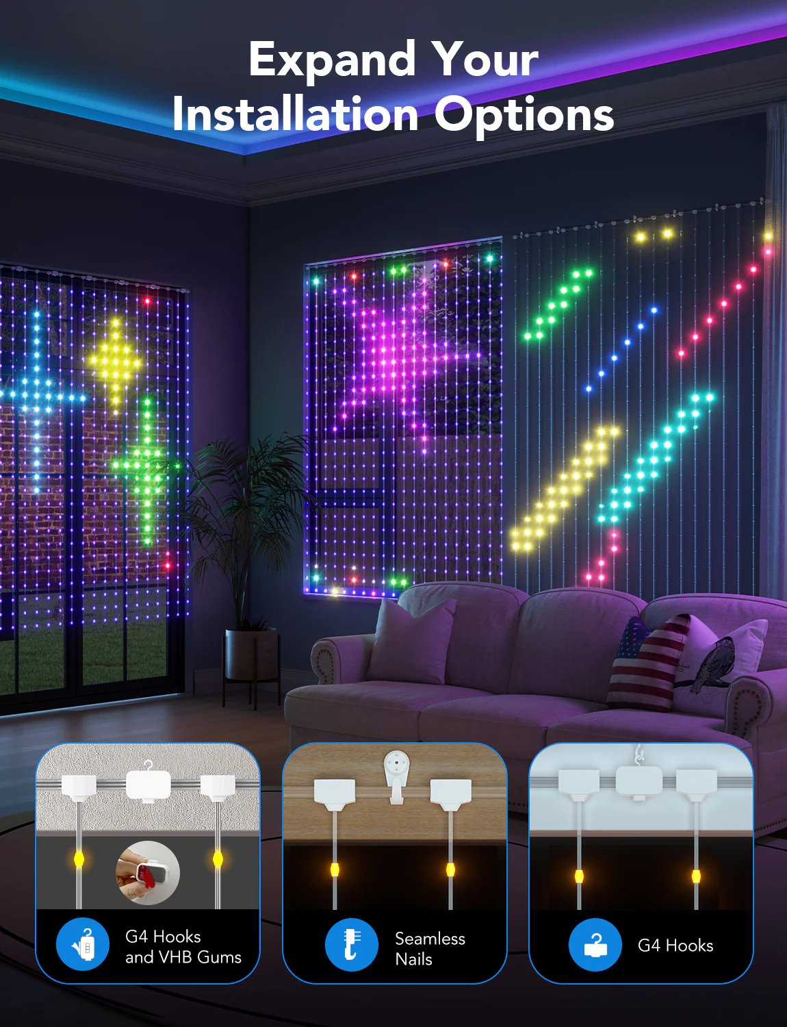 GOVEE Curtain Lights 1,5 x 2m