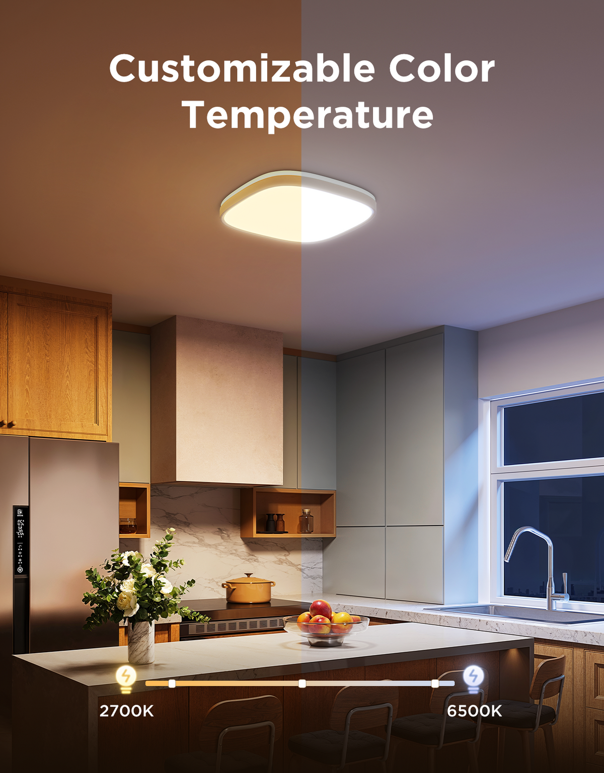 GOVEE RGBWW + RGBIC Smart Square Ceiling Light 30cm