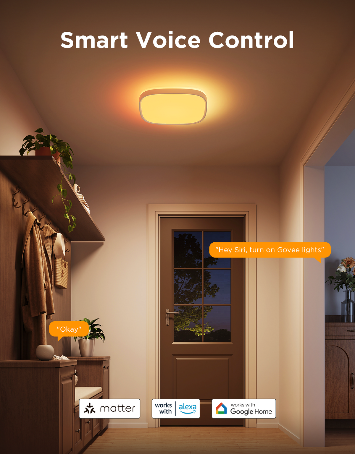 GOVEE RGBWW + RGBIC Smart Square Ceiling Light 30cm