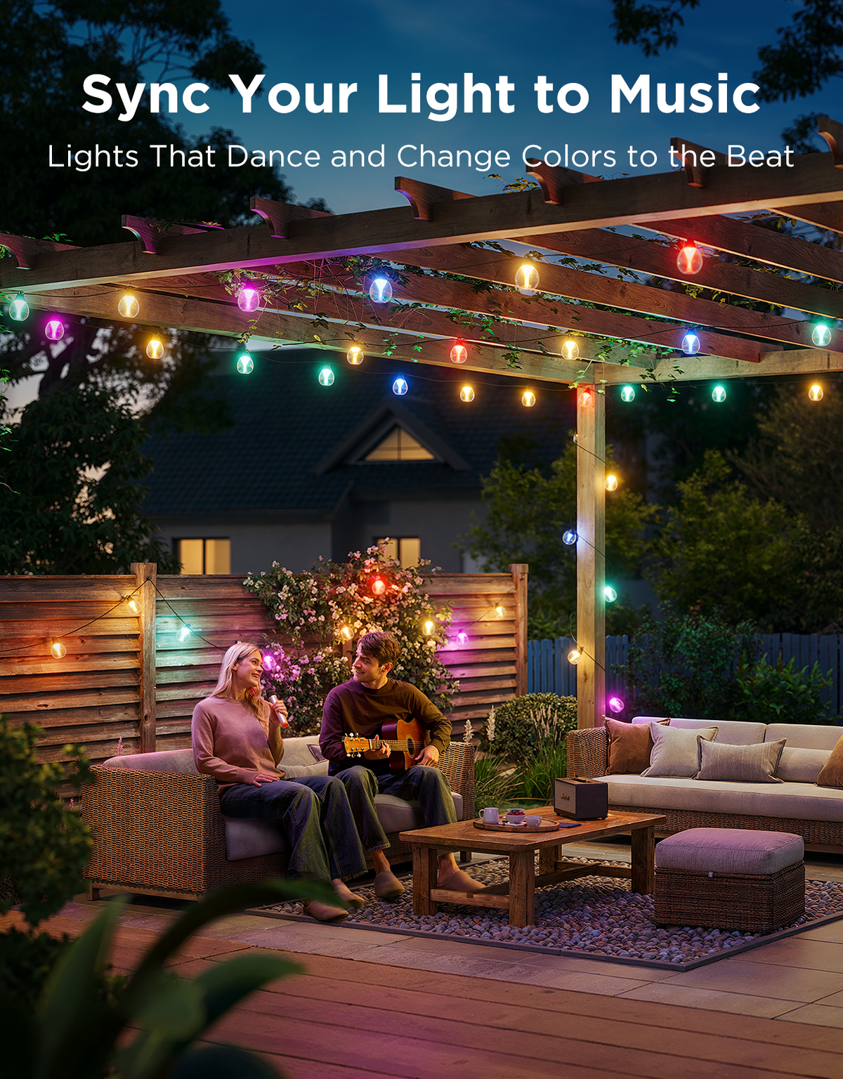 GOVEE Outdoor Clear Bulb String Lights - 15m