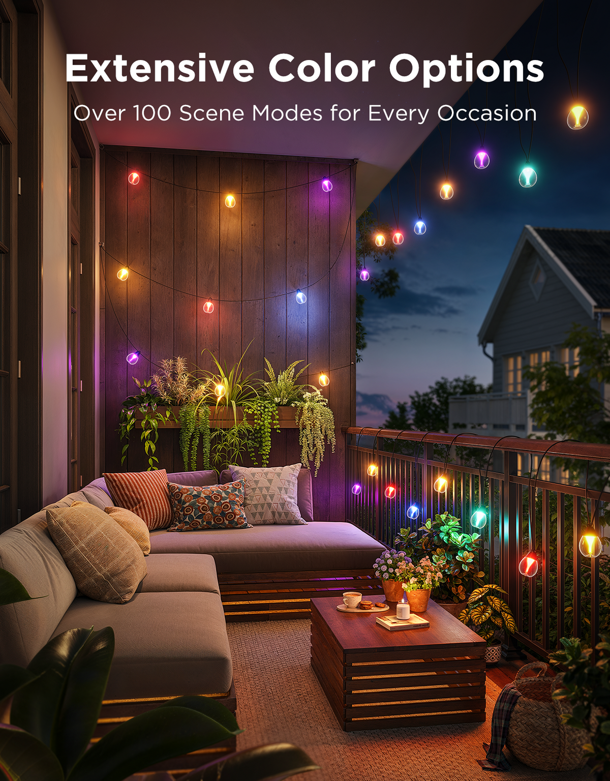 GOVEE Outdoor Clear Bulb String Lights - 15m