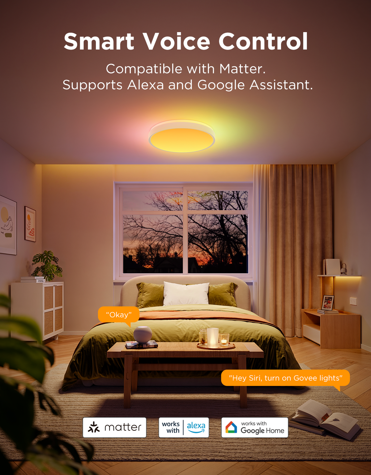 GOVEE RGBWW + RGBIC Smart Ceiling Light 38cm