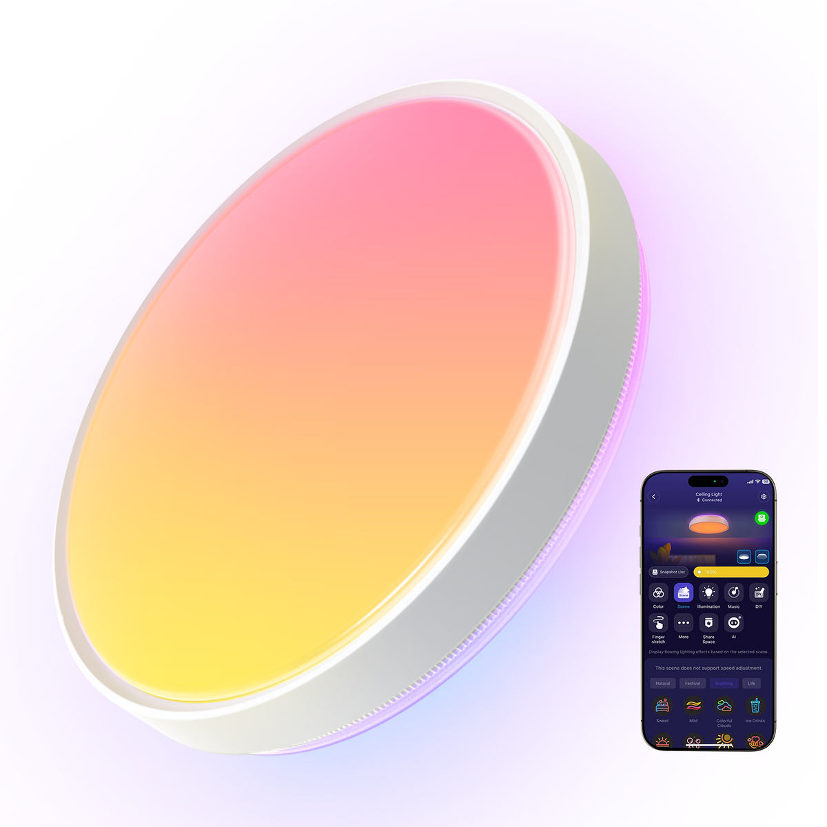 GOVEE RGBWW + RGBIC Smart Ceiling Light 38cm