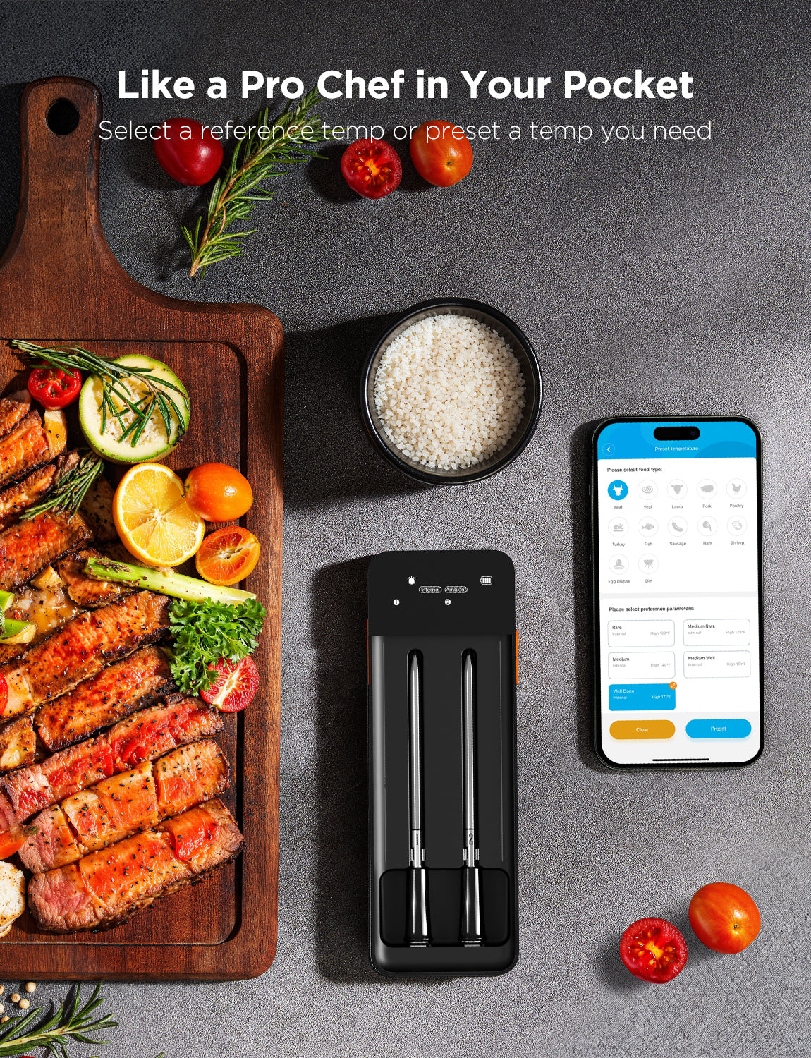 GOVEELife Bluetooth Wireless Meat Thermometer