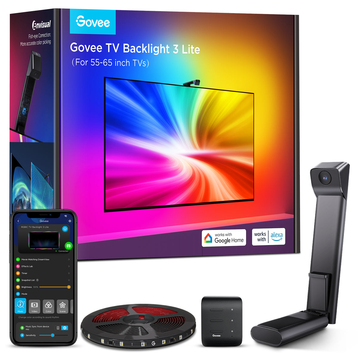 GOVEE Envisual TV Backlight 3 Lite 55-65