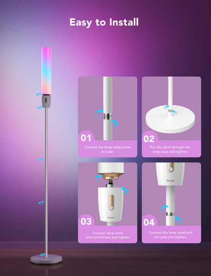 GOVEE RGBICWW Cylinder Floor Lamp