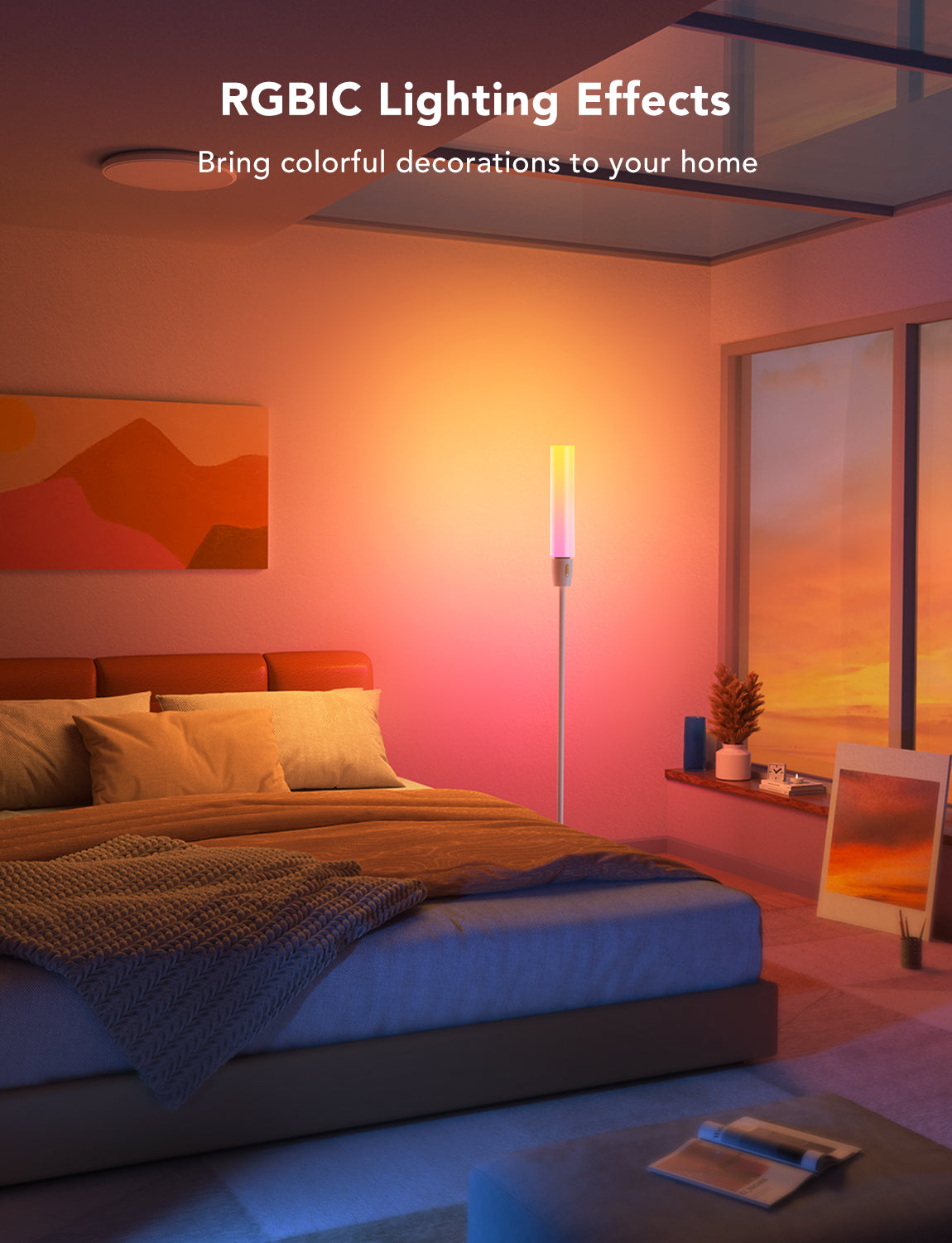 GOVEE RGBICWW Cylinder Floor Lamp