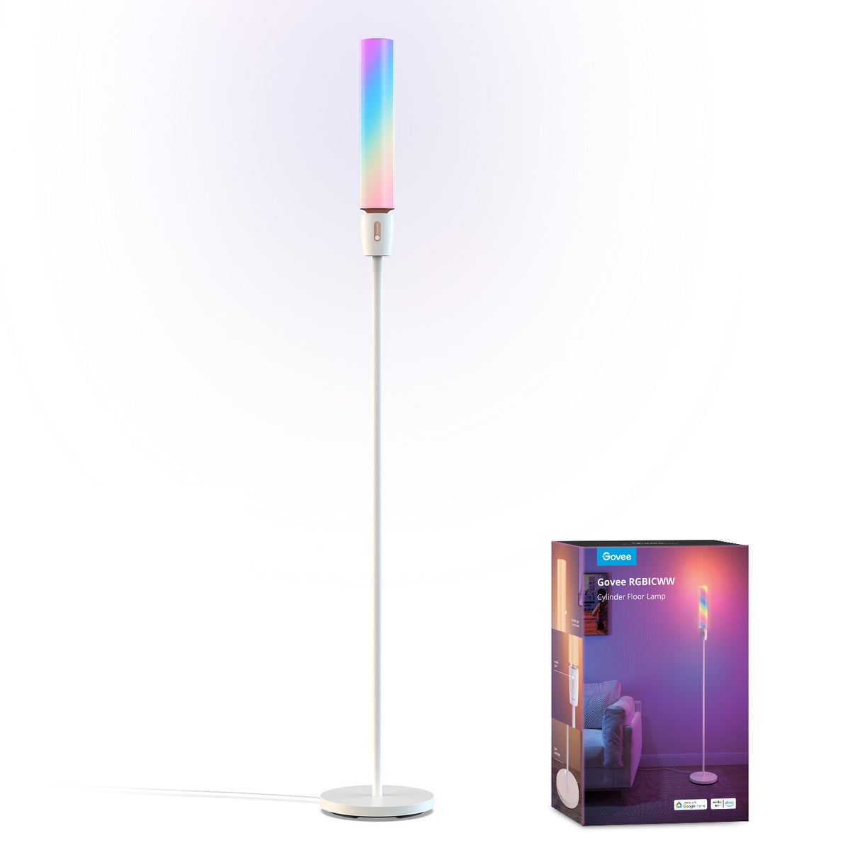 GOVEE RGBICWW Cylinder Floor Lamp