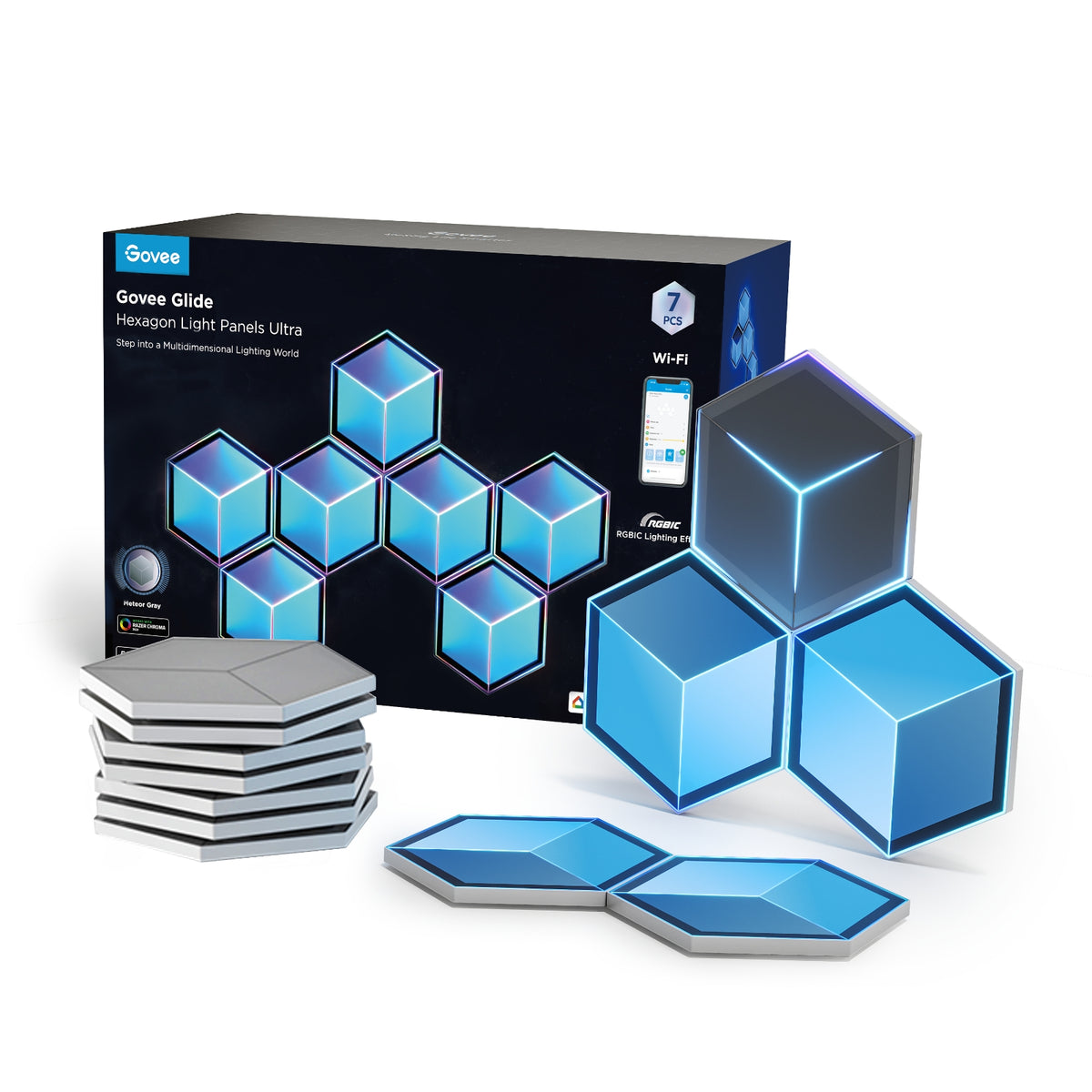 GOVEE Glide Hexagon Light Panels Ultra 7 Pack