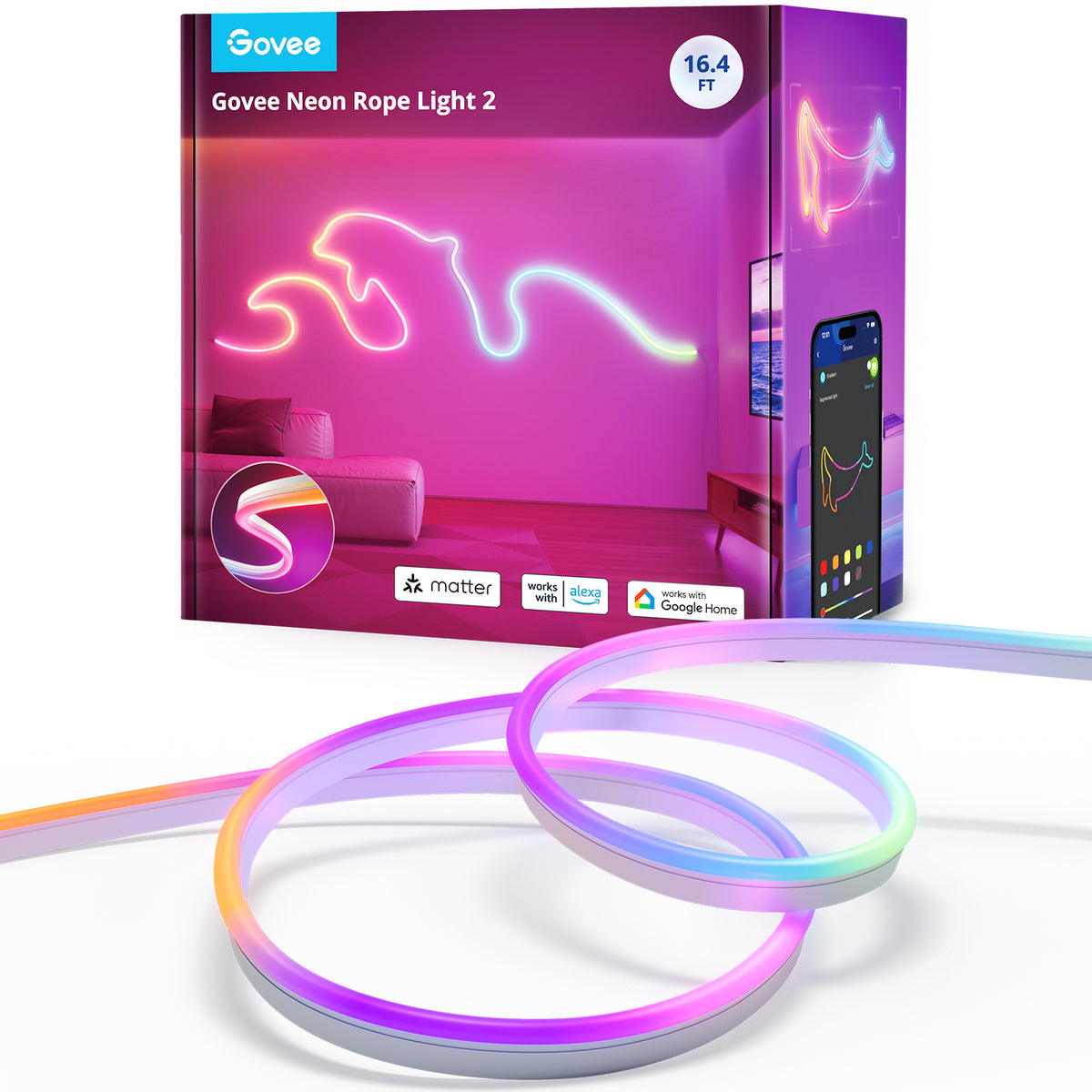 GOVEE Neon Rope Light 2 5m