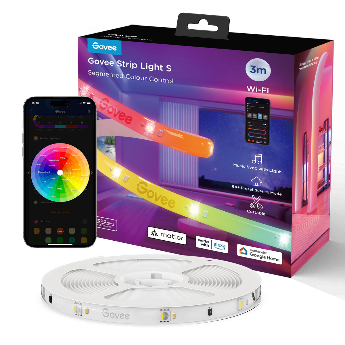GOVEE RGBIC LED Strip Light S 3m